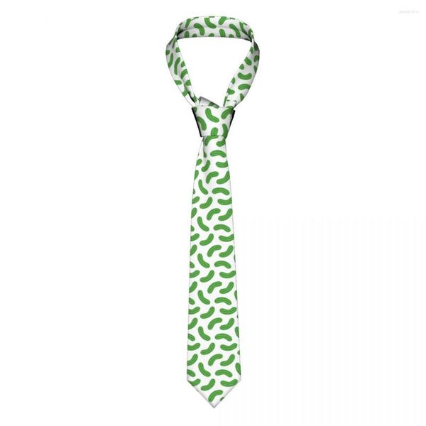 Pajaritas Verde Estilo de dibujos animados Pepinos Pickles Hombres Corbatas Seda Poliéster 8 Cm Cuello ancho Trajes Accesorios Corbata Boda Oficina