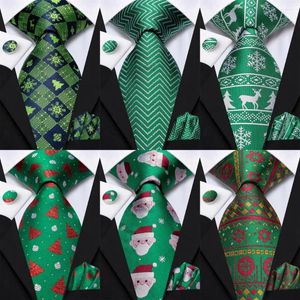 Bow Ties cravate de Noël verte pour hommes Elegant Mens Mens Noël Coldie Pocket Square Couffle Groom Wedding Accessory High-Tie Design Wholesale
