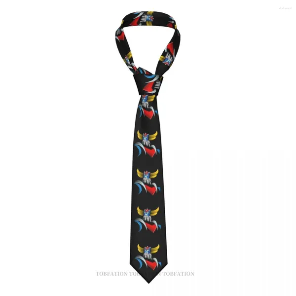 Pajaritas Grendizer Imprimir UFO Robot Goldrake Casual Unisex Cuello Corbata Camisa Decoración Estrecha Rayas Slim Cravat