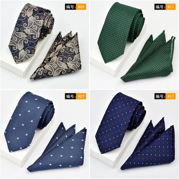 Corbatas de lazo Gris Verde para hombres Corbata de seda y pañuelos de bolsillo Conjunto 8CM Corbata de cuello Azul Rojo Corbatas de boda Traje de negocios