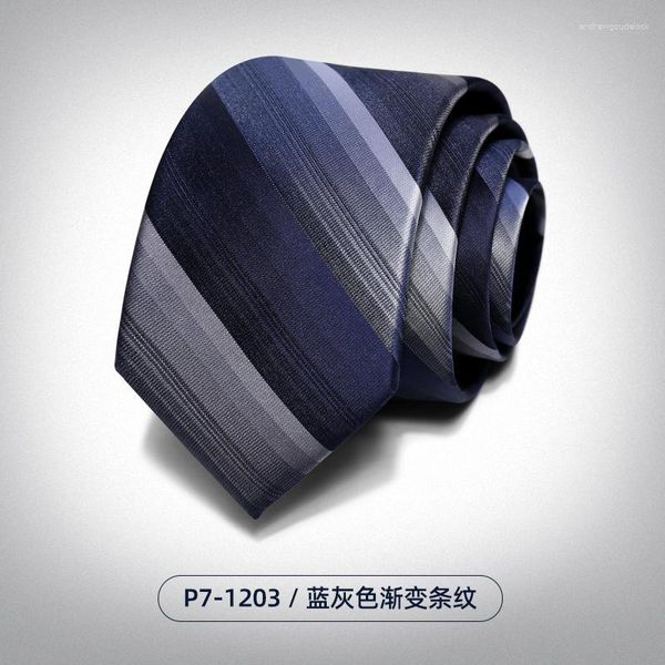 Bow Ties Grey Striped Tie pour hommes Fashion Fashion Fashion Fashion Cound Pradient Couleur Handsome Groom Hand Tied