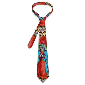 Bow Ties Guadalupe Virgin Mary Tie Floral Imprime Neck Casualy Cascy For Adult Daily Wear Collar Graphic Coldie Accessoires