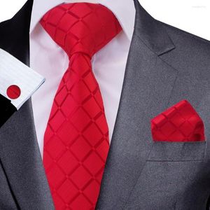 Bow Ties Gusleson Quality Tie Set voor mannen 8 cm Ntralte Grade Gravata Packen Square Paisley Silk Handkerchief Cufflinks