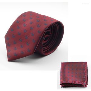 Bowbindingen Gusleson Silk Tie Set 7cm mannen Hanky ​​zakdoek en stropdas man Corbatas Hombre Floral Slim Wedding Cravate Homme