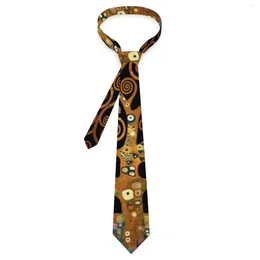 Bow Ties Gustav Klimt Imprimir Corbata El árbol de la vida Cosplay Fiesta Cuello Lindo Divertido para diseño masculino Collar Corbata Presente