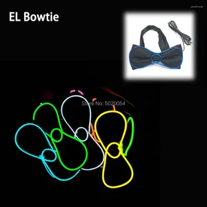 Bow Ties Gzyuchao El Fashion Men LED Tie clignote à cravate de néon lumineux Coldie pour la décoration de mariage de mariage