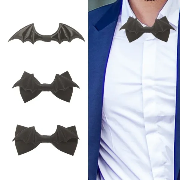 Bow Ties Halloween Men Femmes Gothic Bat Wing Bowtie avec sangles réglables Cosplate Cosplay Costume Costume Party Party J78E