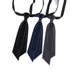Cravates d'arc faites à la main cravate de ruban noir pour femmes mode collège chemise chemisier bowknot école étudiant affaires vêtements accessoires