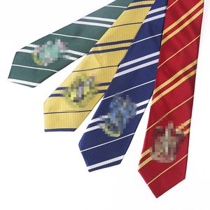 Desinger NecktieBow Ties Broderie faite à la main en 100% POLYSTER avec logo d'animaux 4 couleurs 4 styles emblème cravate pour hommes femmes Cosplay