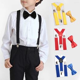 Clip de harnais de bains Clip Bowtie Colorful Tie Suit Mode Sous-suspenders Beau
