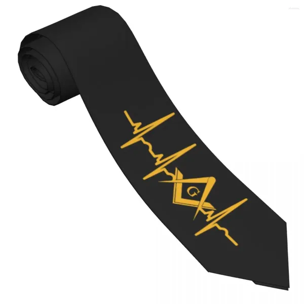 Corbatas de lazo Heartbeat Freemason Tie Masonic Mason Custom Neck Cool Fashion Collar Unisex Adulto Negocio Corbata Accesorios