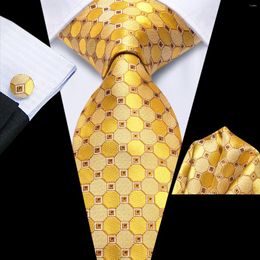 Coritos de arco diseñador de hi-empates lunes amarillos corbata elegante para hombres de moda fiesta de boda corbata gemelo de handky negocio al por mayor negocios
