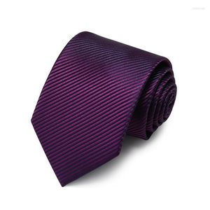 Noeuds papillon haute qualité 2022 Designer mode rayé violet 8 cm pour hommes fermeture éclair cravate travail d'affaires costume formel avec boîte-cadeau