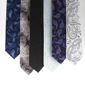 Boogbindingen hoogwaardige 2023 ontwerpers merken modebedrijf casual 7cm slank voor mannen stropdie paisley bruiloft met geschenkdoos