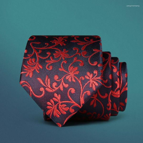 Pajaritas Venta de alta calidad Boda comercial formal Rojo Floral Matrimonio masculino para hombres Negocios Clásico Hombre Cuello con caja de regalo