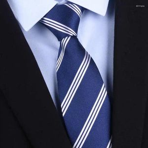 Bow Ties Tie à la soie de haute qualité pour les hommes de chemise formelle de banquet pour hommes avec motif rayé à la mode 8 cm Coldie réelle