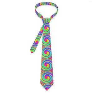 Nœuds papillons Hippy Tie Retro 70s Dye Daily Wear Neck Nouveauté Casual pour hommes Collier graphique Cravate Cadeau