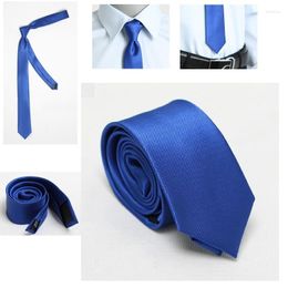 Bow Ties Hooyi 2023 Polyester heren Royal Blue Neck Tie Mariage voor mannen