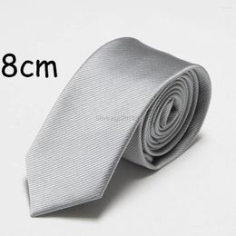 Bow Ties Hooyi 2024 Tie à la mode solide pour hommes pour hommes Necclues Polyester Colcoth 8cm Largeur