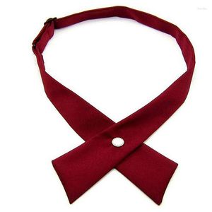 Bow Ties Hooyi Bourgogne Crossed Women's Work’s Work Neck Tie pour hommes Fashion Neckets