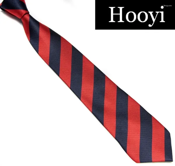 Bow Ties Hooyi Fashion Polyester Stripe for Men School Neck Neck Tie Cravat Cravat College Coldie