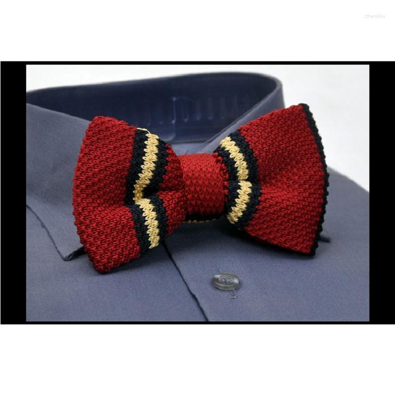 Bow Ties HOOYI Fashion Wool Tie Knitted For Men