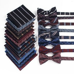 Noeuds papillon Huishi Cravate Pocket Square Set pour hommes Mariage Party Business Luxe Bowtie Hankerchief Bowknot Accessoires en gros