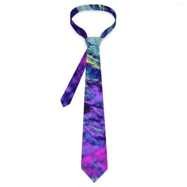 Pajaritas Tinta Splash Tie Impresión colorida Custom DIY Cuello Cuello elegante para hombre Ropa diaria Accesorios de corbata