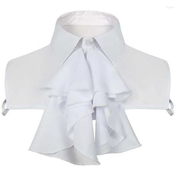 Noeuds papillon Jabot cravate cou col victorien Costume cravate accessoire élégant unisexe à volants Ascot Cosplay Halloween pour adulte hommes femmes