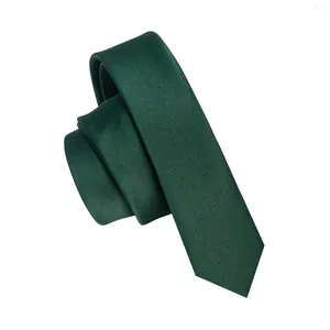 Cravates d'arc Jemygins Design Vert Cravate décontractée 4cm Couleur unie Slim Fit Cravate à la main Mode Hommes pour cadeau de fête de mariage