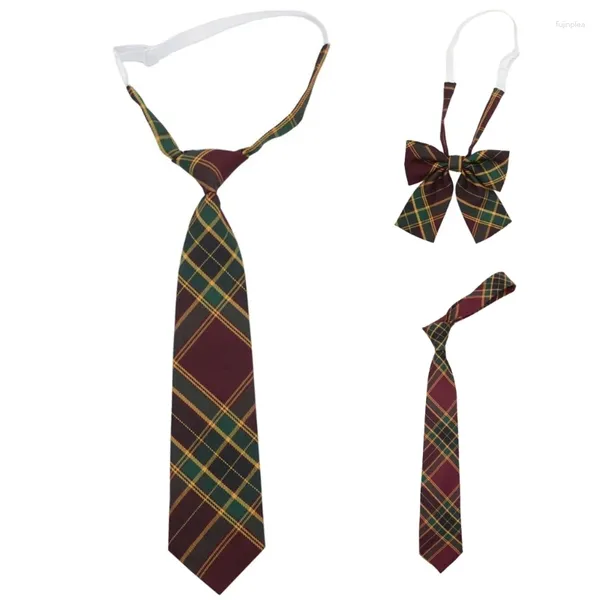 Pajaritas JK Corbata para adolescentes Ajuste Cuello Corbata Chica Estudiante Uniforme Vestir Animes Fiesta Discoteca Bowtie