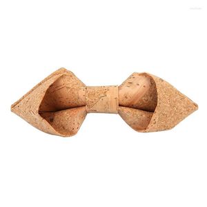 Noeuds papillon Kf-liège bois cravate en bois nouveauté pour hommes fait à la main solide pour hommes accessoires de fête de mariage cravates 006B