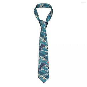 Bow Ties Koi Carp Fish in the Wave Men Mujer Polyéster 8 cm Correo para hombres Accesorios de camisa estrecha