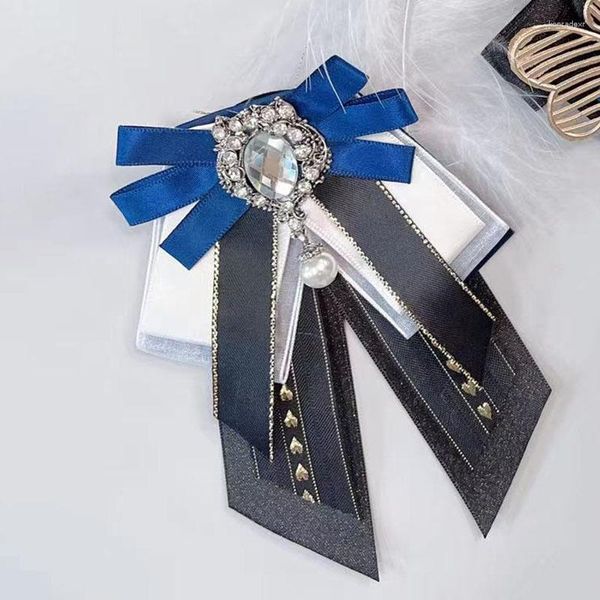 Noeuds papillon coréen femmes lolita cravate broche mode cosplay costume de fête chemise originale bijoux faits à la main cadeaux ruban collier fleurs épingles