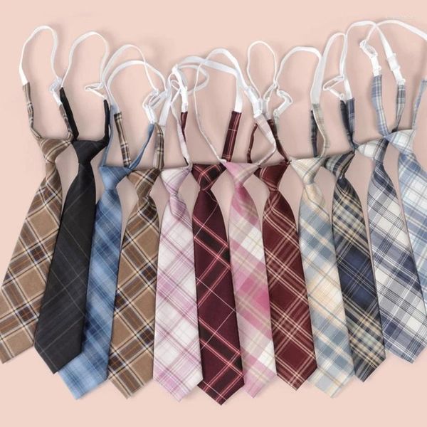 Bow Ties Lazy JK Femmes Plaid Slim Couc Couc de colon