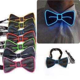 Bow Ties Led Light Up Mens Tie stropdier Luminous flitsen voor dansfeest Kerstmis Evening Club Decoratie B6F2 Fred22