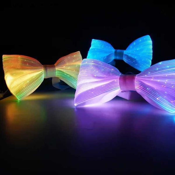 Noeuds papillon LED rechargeable mode personnalité lumineuse noeud papillon quinceanera cadeau de fête créatif noeud papillon lumineux Y240329
