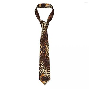 Cravates d'arc Léopard Fine Art Tigre Hommes Cravate Mode Polyester 8 cm Étroit Abstrait Fourrure Jungle Cravate Pour Hommes Accessoires Gravatas Cadeau