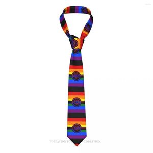 Vlinderdassen LGBT Poly Vlag Biseksuele 3D Print Stropdas 8cm Brede Polyester Stropdas Shirt Accessoires Feestdecoratie