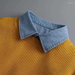 Bow Ties Linbaiway 2023 Fake Collar pour femmes chouchiers pull de chemise détachable pour hommes faux demi-top nep kraagie