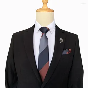 Boogbindingen linbaiway stropdas en zakdoek ingesteld voor handgemaakte handgemaakte slanke stropdas van heren, klimaatgravatas cravat
