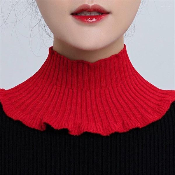 Pajaritas Linbaiway cuello alto bufanda de cuello falso para suéter de punto protector de cuello falso proteger la columna Cervical elástica