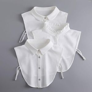 Bow Ties Linbaiway Women Shirt Collable Détachement Business Femme Faux Ladies Décoration Suisse de pull amovible Fake