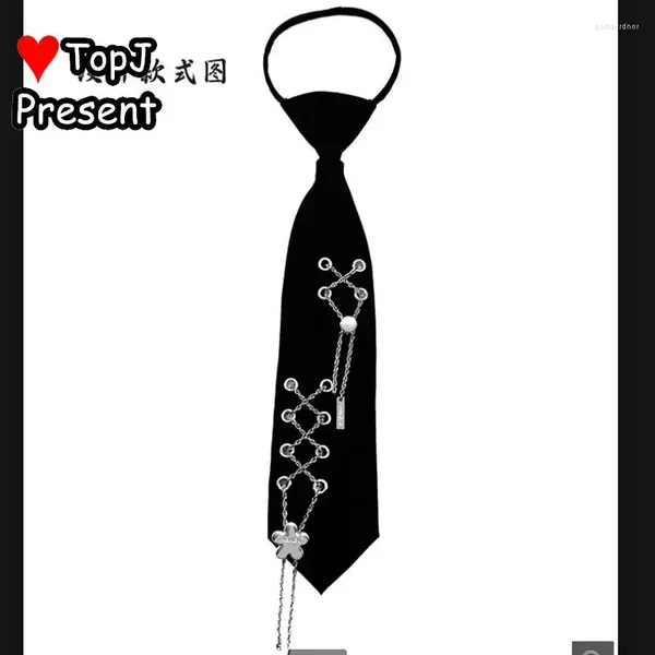 Bow Ties Lolita Punk Harajuku Gothic Girls Spicy Girls Original Trendy Chain Love Free Shirt Tie Design pour femmes pour hommes