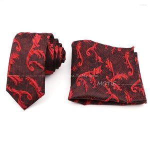 Strikjes Luxe Zwart Rood mannen Zakdoek Stropdas Set Paisley Streep Hanky Voor Zakelijke Bruiloft Overhemd Accessoire Geschenken