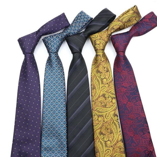 Cravates d'arc de luxe homme 8cm tenue quotidienne cravate noir rouge rayé plaid cou d'affaires pour hommes costume cravate cadeaux de fête de mariage cravates