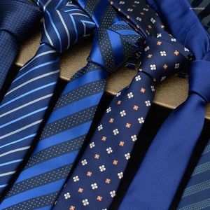 Bow Ties Luxury Mens Skinny Solid Polka Dot Striped Checks Striped Coldie Jacquard Slim Groomsman Neck Tie pour la fête de mariage