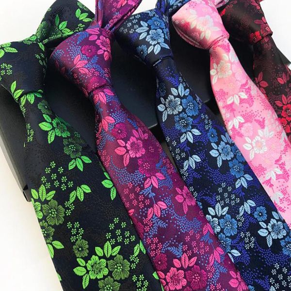 Bow Lays Luxury Silk Jacquard Weave Tada Black Green 8cm Floral Floral Neck for Men Business Wedding Vestido Regalo Corbalo