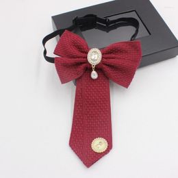 Strikjes Luxe Vrouwen Hals Kraag Overhemd Stropdas Strass Hals Business Trouwpak Chique Band Band Kerst Stropdas Lint Bowtie