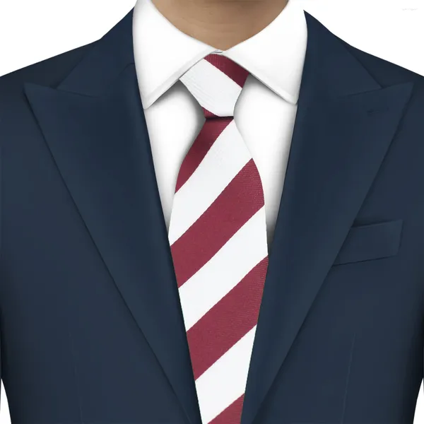Pañuelos LYL 6 cm Raya roja Corbata para hombre con estampado Elegante Hombre de seda de lujo Corbata delgada Regalo Boda Caballero
